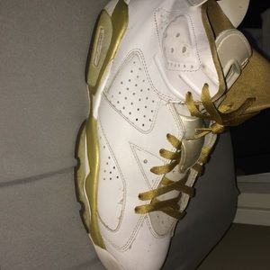 White Golden Moment Jordan 6’s